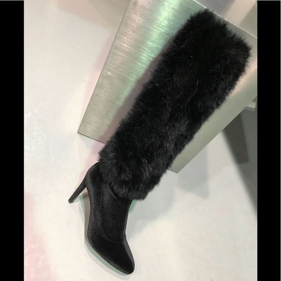giuseppe zanotti NIB 💯fur & velvet high boots - Picture 14 of 16
